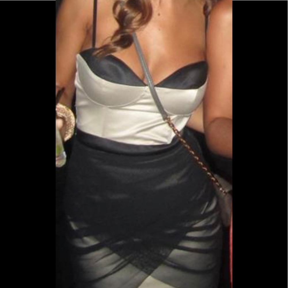 Sexy dress two tone dress